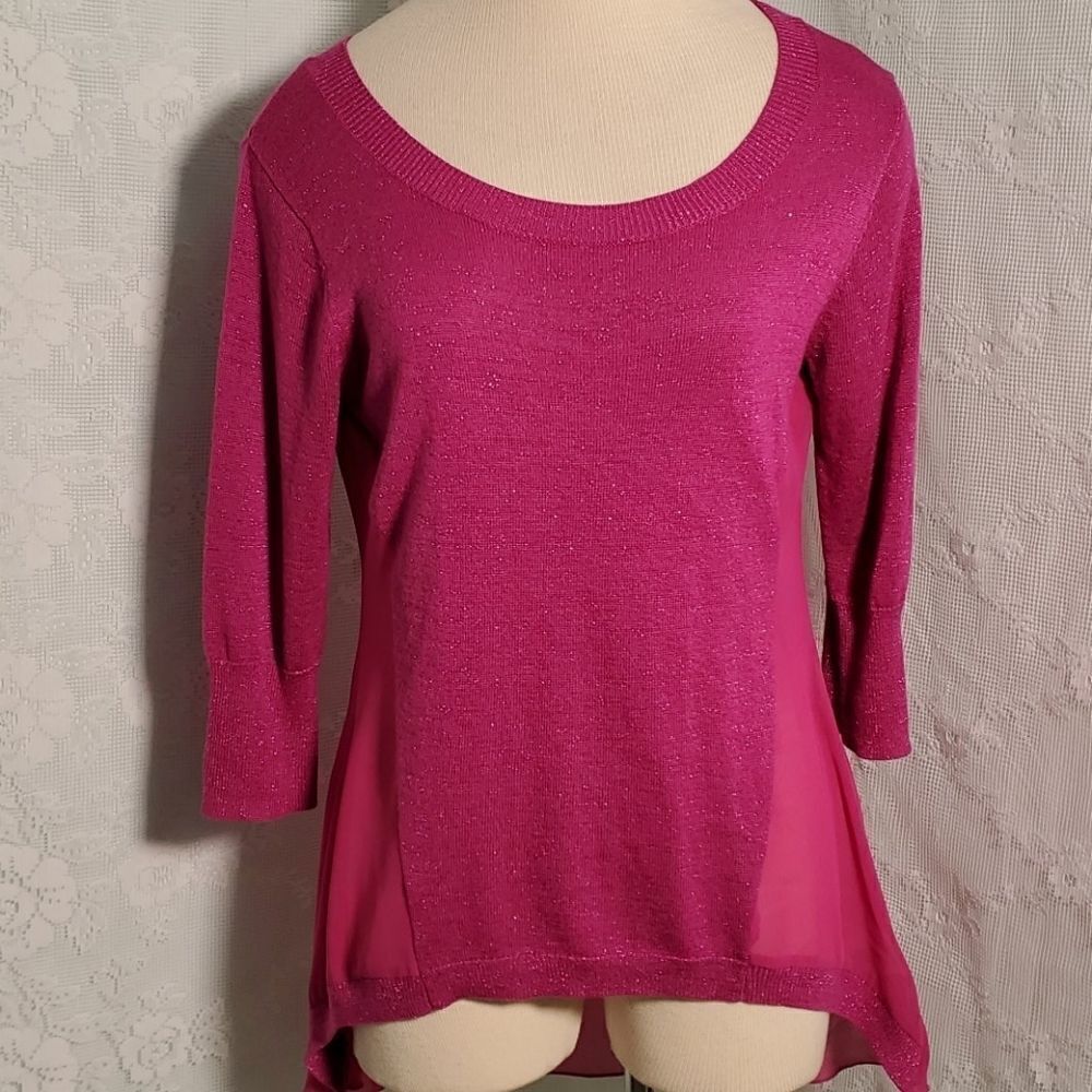 Nicki Minaj Magenta Sparkly‎ Sweater medium. Clubs. Dinner date
